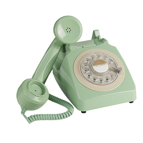Retro Rotary Mint Green Desk Phone