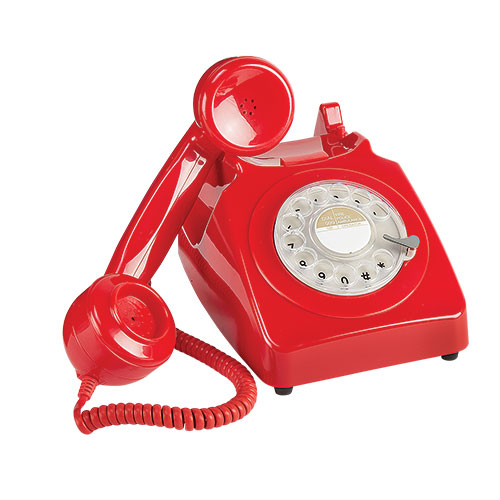Retro Rotary Red Desk Phone