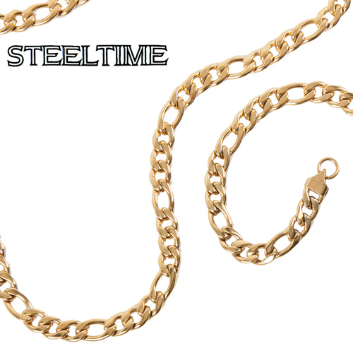 Mens Figaro Necklace/Bracelet Set