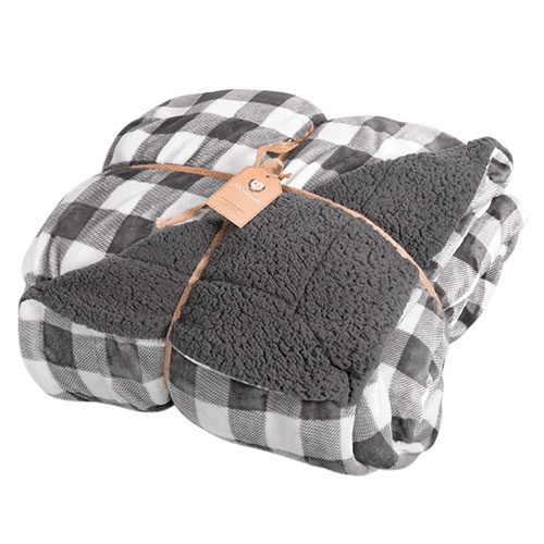 Northpoint Grey Buffalo Plaid Blanket