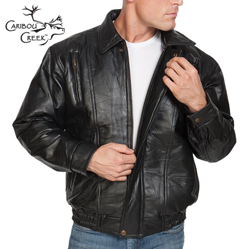 Lambskin Leather Bomber Jacket