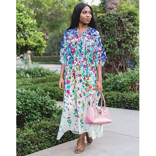 Winlar Women's Bright Floral Caftans