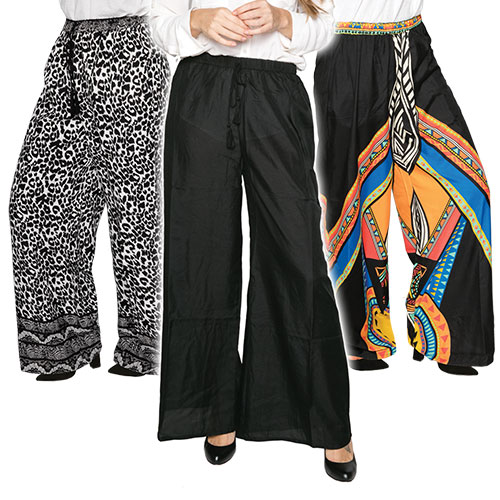 Women's Bold Print Palazzo Pants