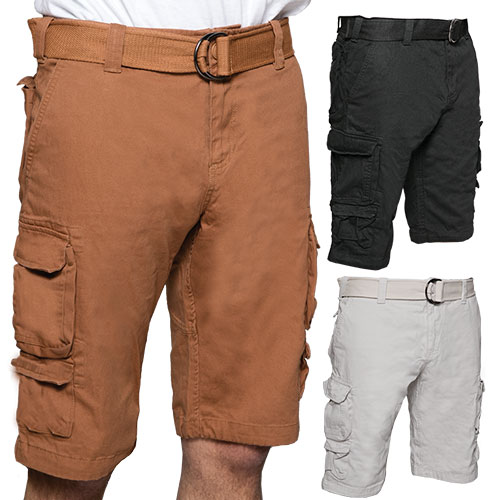 Gray Earth Cargo Shorts - 3 Pack