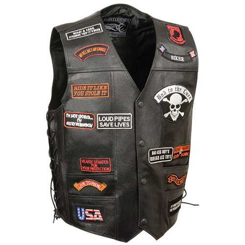 Men's Full Leather Vest