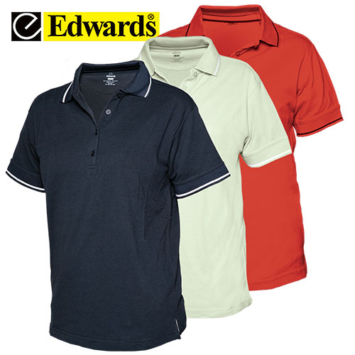 Edwards Ladies Tipped Collar Polo Shirts