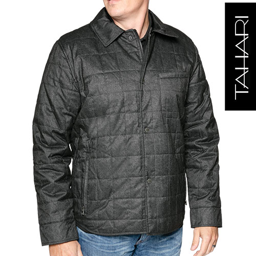 Tahari Men's Charcoal Quilted Jacket