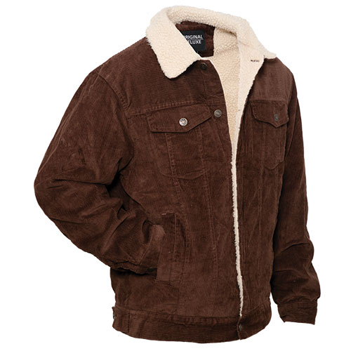 Original Deluxe Men's Coffee Sherpa Corduroy Jacket