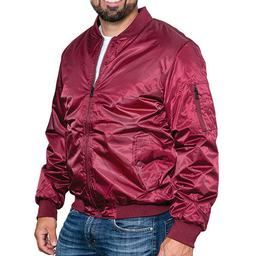 Original Deluxe Men's Burgundy Flight Jacket