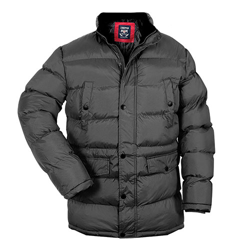 Truppa Men's Black Hooded Parka Coat