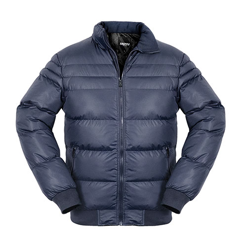Truppa Men's Navy Puffer Faux Fur Parka Jacket