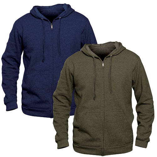 Independent Trading Co Men's Navy Lightweight Zip Hoodies
