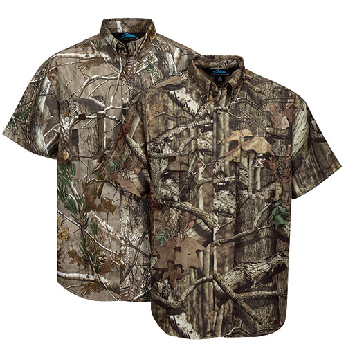 Tri-Mountain Men's Camo Button-Up Shirts - 2 Pack