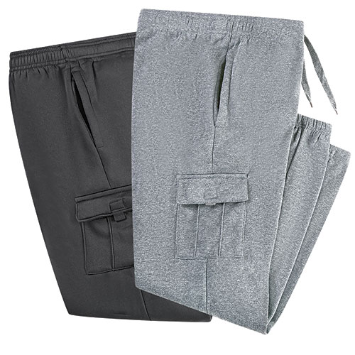 Fourcast Men's Black & Grey Cargo Pants