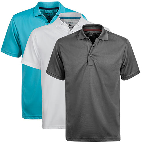 Sea Sun Men's Ottoman Polos - 3 Pack