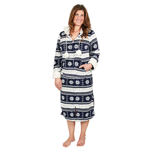 Trailcrest Navy Women's Zippered Fleece Lounger
