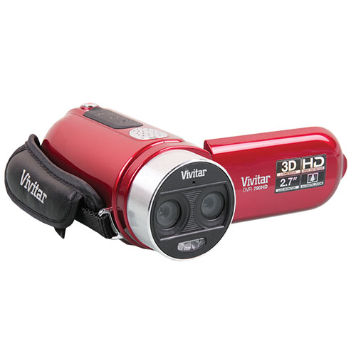 Red Vivitar 3D Camera