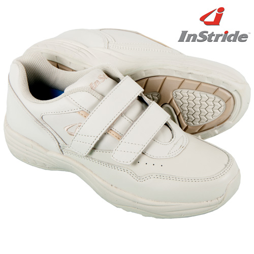InStride Womens Leather Strap Shoes - White