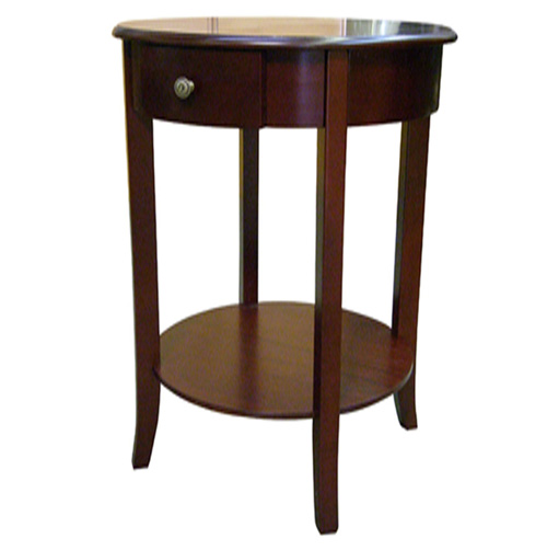 Round End Table - Cherry