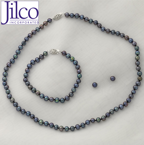Pearl Bracelet, Earring & Necklace Set