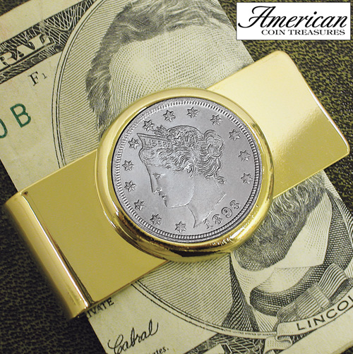 Half Dollar Goldtone Money Clip