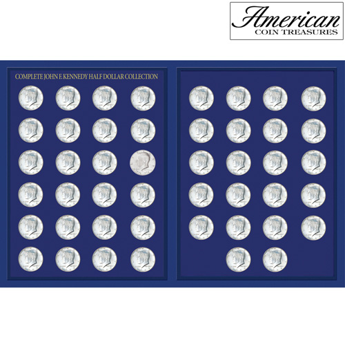 JFK Half Dollar Collection in Deluxe Portfolio