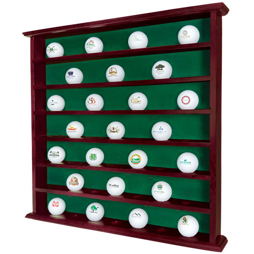 49 Golf Ball Mahogany Wall Cabinet