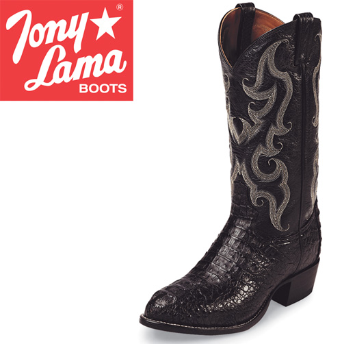 Tony Lama Black Caiman Boots