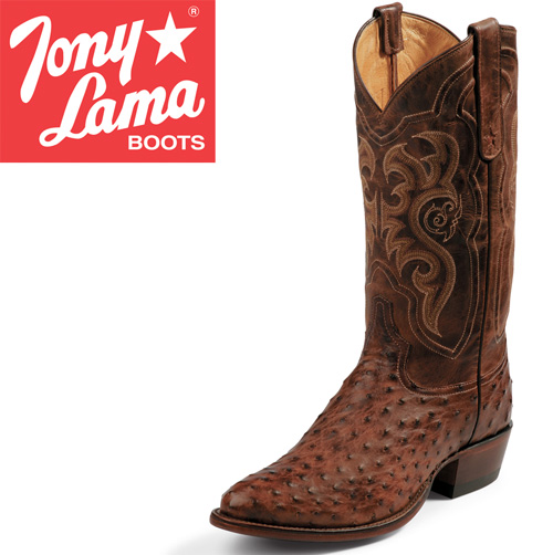 Tony Lama Chocolate Ostrich Boots