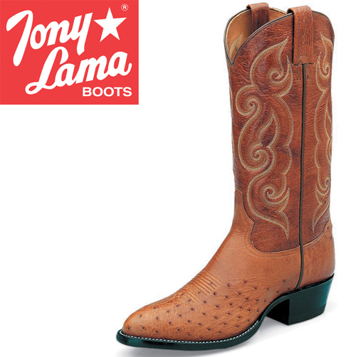 Tony Lama Peanut Brittle Smooth Ostrich Boots