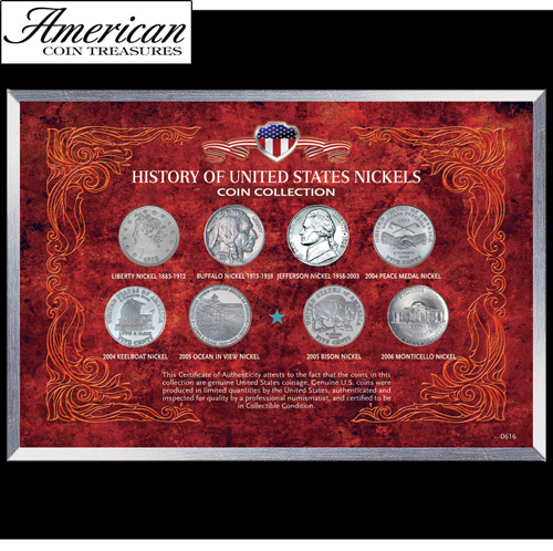 History of United States Nickels Coin Collection