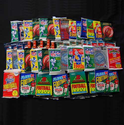 1000 Unsearched Football Cards