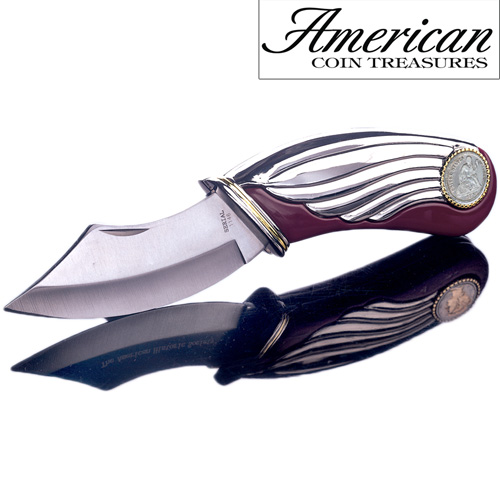 Seated Liberty Silver Dime Pocket Knife