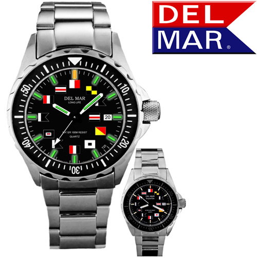 Men's 200M SuperGlo Nautical Dial SS Band