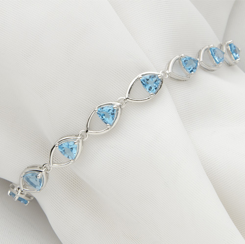 Blue 6mm Gemstone Bracelet