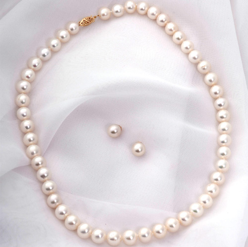Yellow Gold Earring & Necklace