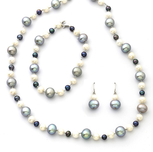 White/Black/Grey Pearl Bracelet