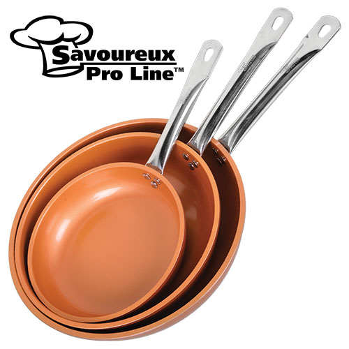 Copper Ceramic Frying Pan Set