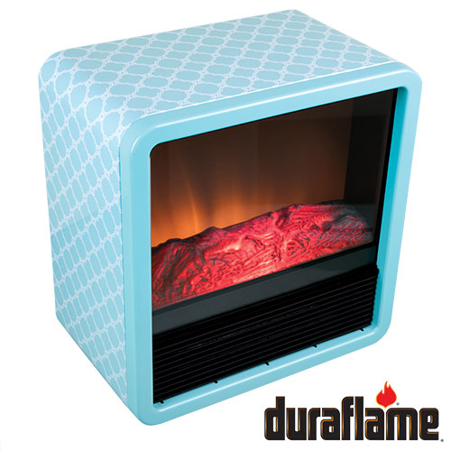Duraflame DFS-300 Turquoise Personal Fire Cube Electric Heater