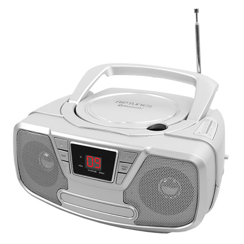 Impecca Blue Port Bluetooth Boombox with CD Player