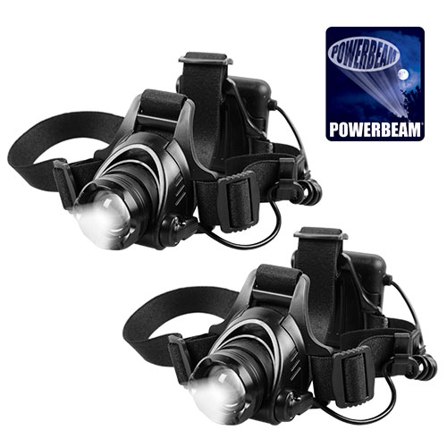 Powerbeam 800 Lumen Head Lamps - 2 Pack