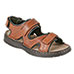 Island Surf 3-Strap Light Brown Leather Sandals