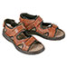 Island Surf 3-Strap Light Brown Leather Sandals