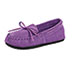 Women's Suede Leather Purple Moccasins