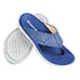 Spenco Women's Navy/Cheetah Flip Flops