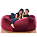 6FT VELVISH BEANBAG-Merlot