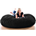 6X1 BEANBAG-VELVISH BLACK