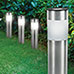 Gardenstar LED Solar Bollard Lights - 4 Pack
