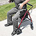 Lumex Imperial Bariatric 4-Wheel Burgundy Rollator