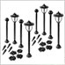 Ideaworks JB8159 Solar Post & Chain Light Set - 2 Pack